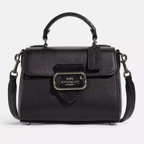 Morgan Top Handle Satchel Bag in Gunmetal/Black Multi - Picture 1 of 1